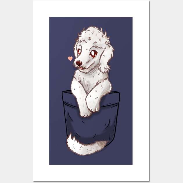 Pocket Cute Bedlington Terrier Dog Wall Art by TechraPockets